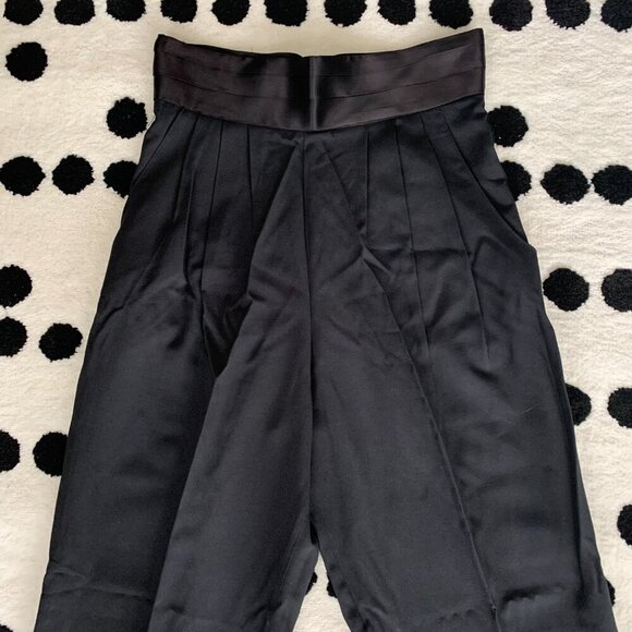 Vintage 80s 90s M Collection High Rise Pleated Tuxedo Trouser Pants - Picture 2 of 16